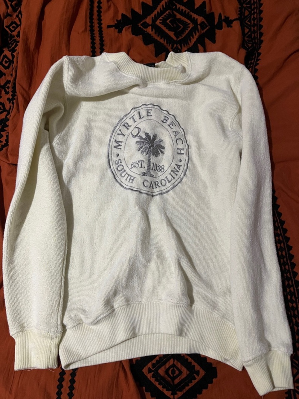 Myrtle Beach Cream Pullover Sweatshirt